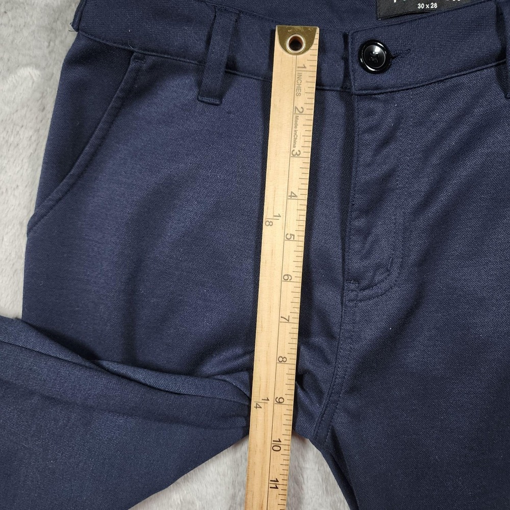 YoungLA Pants Mens 30x28 (Fits 29x27) Navy Blue Slim Fit Stretch Casual Tapered - Picture 6 of 12
